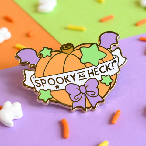 Spooky As Heck Enamel Pin
