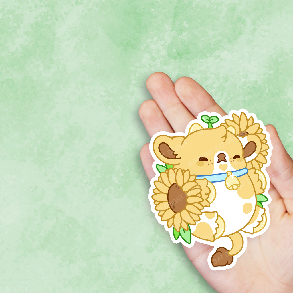 Sprout the Sunflower Cow Nugget Vinyl Sticker