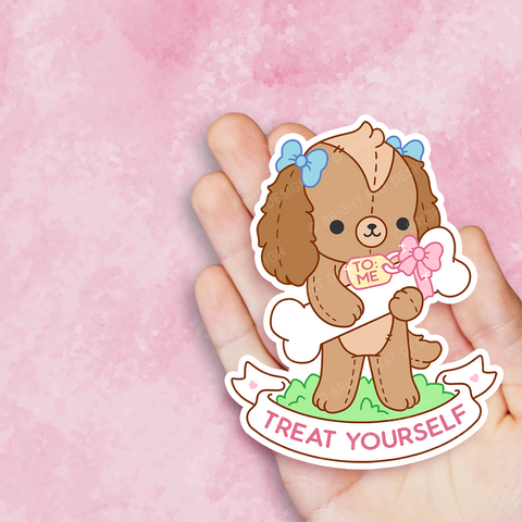 Treat Yourself Dog Vinyl Sticker