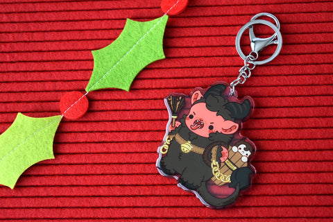 Krampus Acrylic Charm Keychain / Ornament