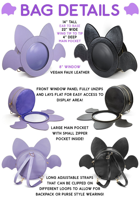 Lavender Bat Ita Bags (Flawed)