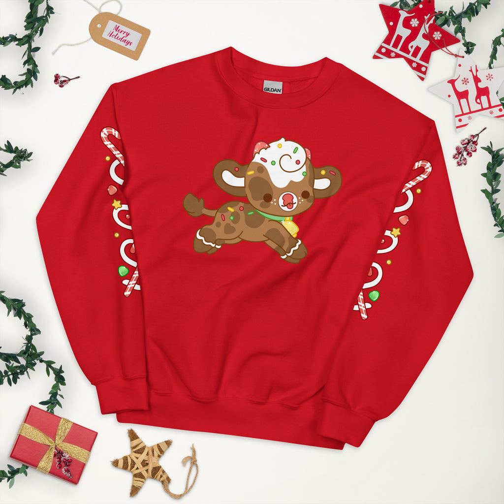 Gumdrop the Gingerbread Cow Sweatshirt