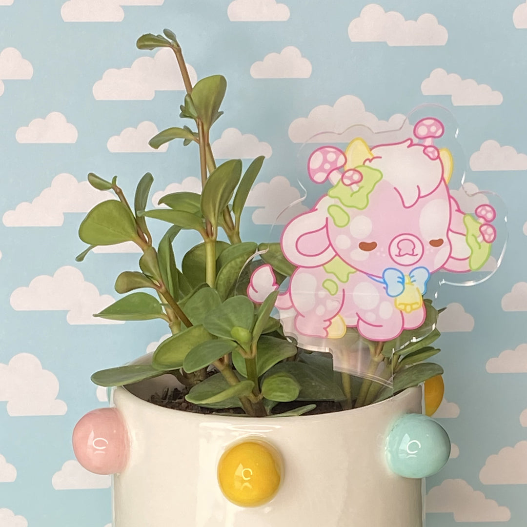 Truffle the Mushroom Cow Planter Pals Garden Stake – Bright Bat Design