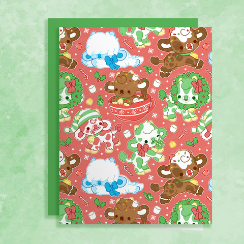 Winter Cows Holiday Card