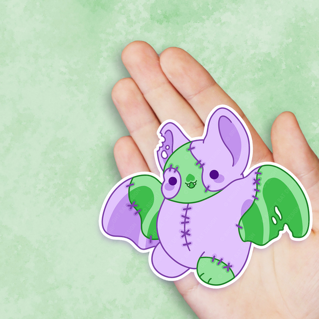 Bright Bat Frankenbat Nugget Vinyl Sticker – Bright Bat Design