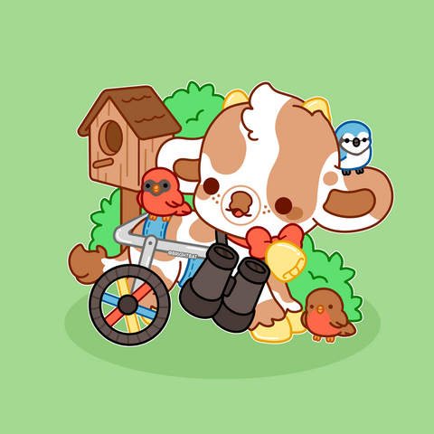 September : Finch the Birdwatching Cow