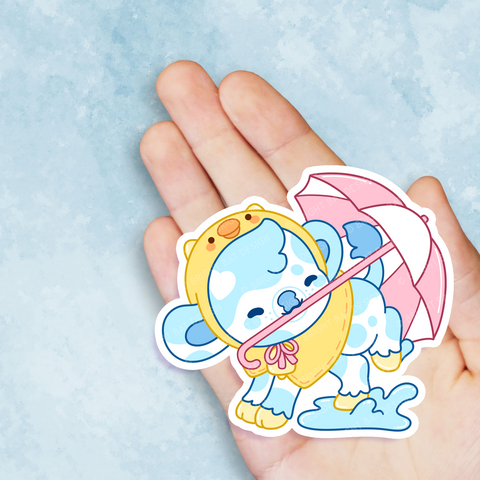 Ducky the Rain Cow Vinyl Sticker