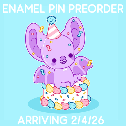 Birthday Bright Bat Enamel Pin