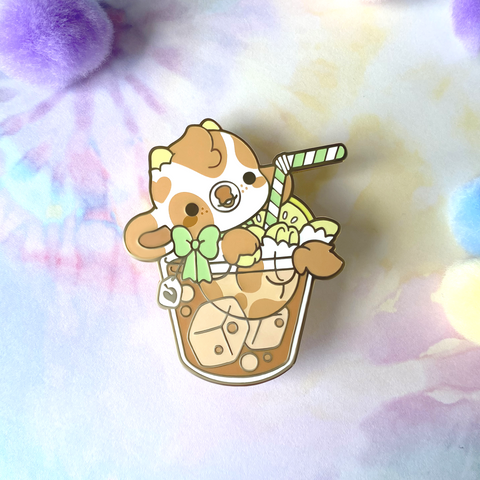 Earl (Grey) the Iced Tea Cow Enamel Pin