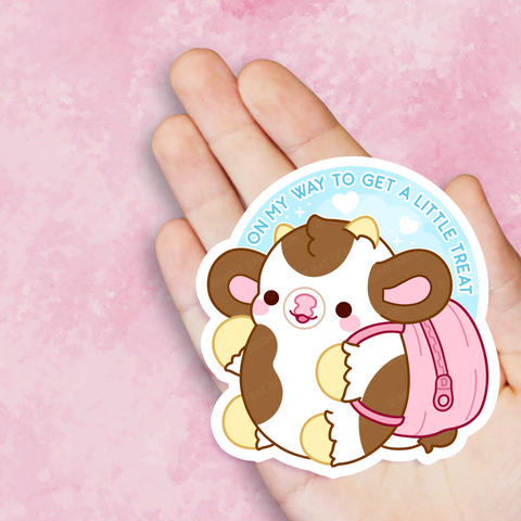 On My Way Cow Nugget Vinyl Sticker