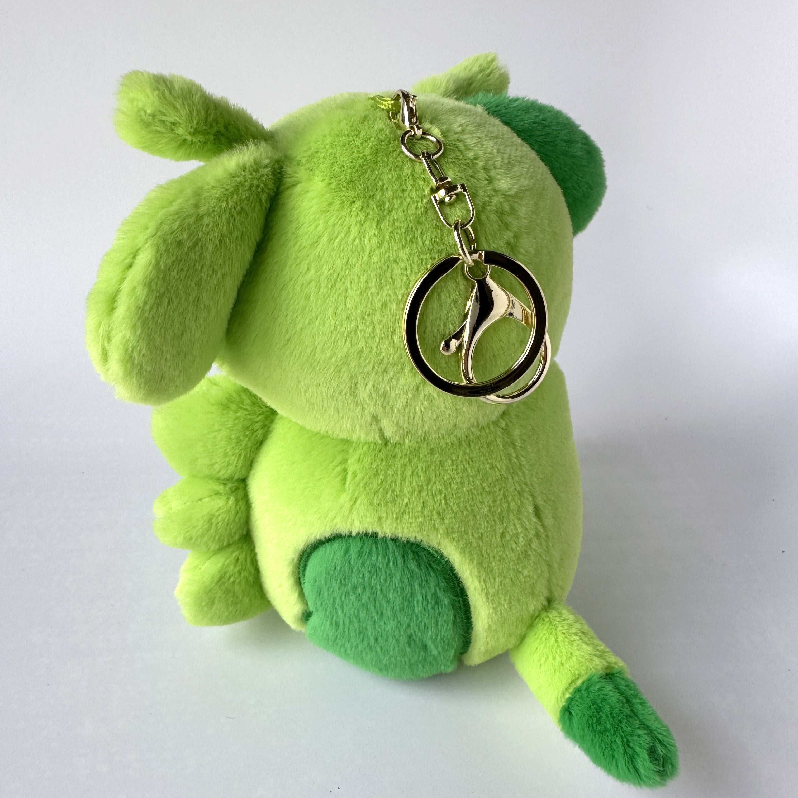 Alien Dog Nugget Keychain Plushie – Bright Bat Design