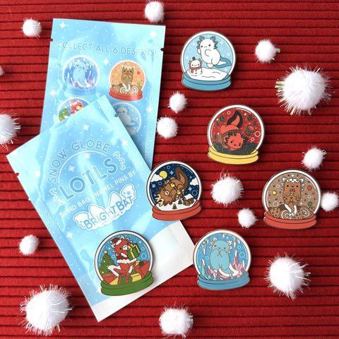 Snow Globe Lotl Blind Bag Enamel Pins