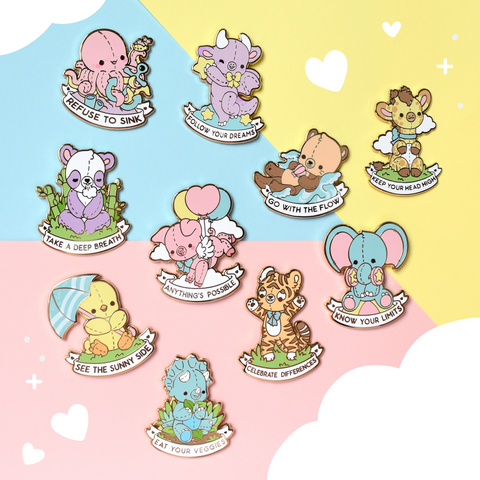 Self Care Plushie Pals Blind Bag Enamel Pins