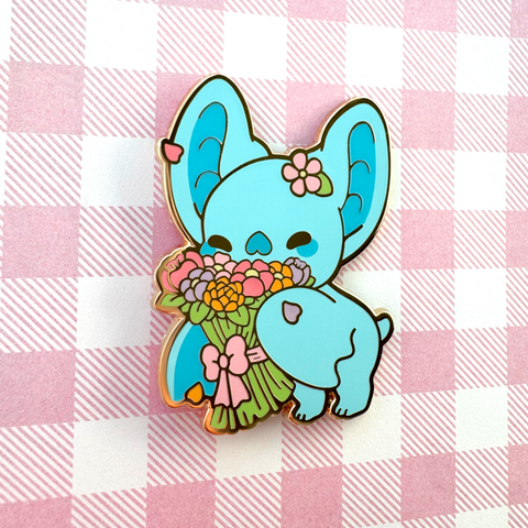 Bouquet Bright Bat Enamel Pin