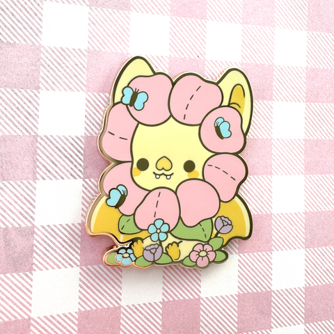 Flower Costume Bright Bat Enamel Pin