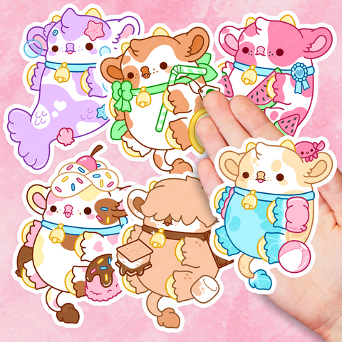 Summer Cow Nuggets Vinyl Sticker Set