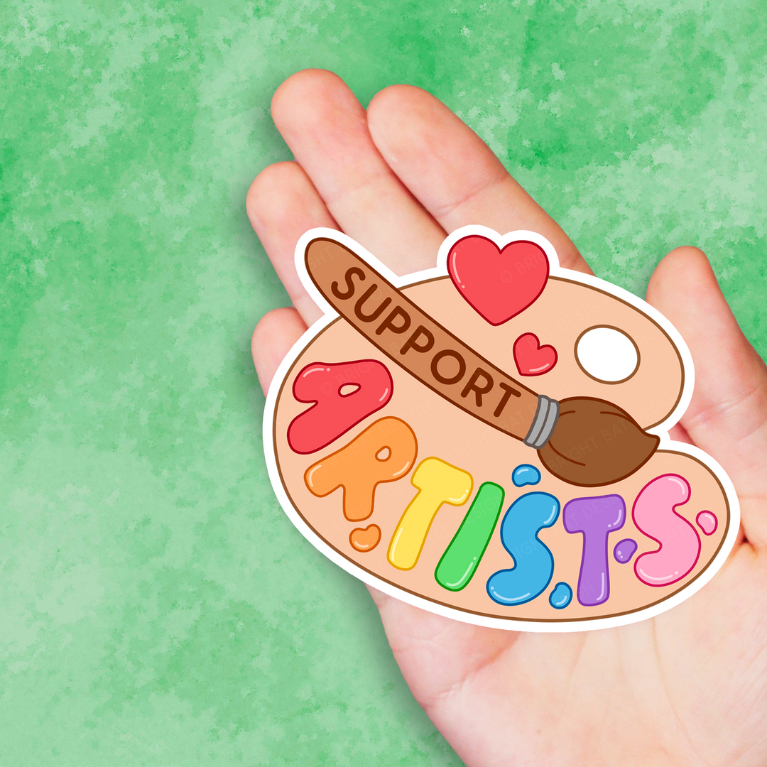 Back Sticker Support Support Artists Vinyl Sticker – Bright Bat Design