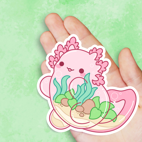 Aquarium Axolotl Vinyl Sticker