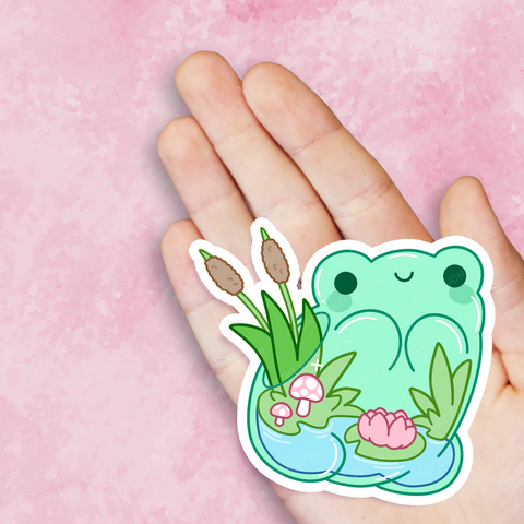 Terrarium Frog Vinyl Sticker