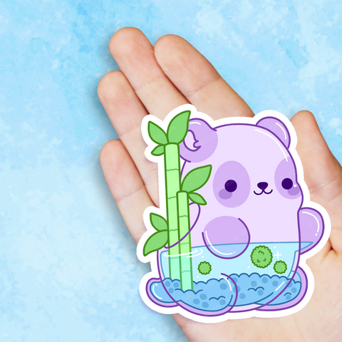 Terrarium Panda Vinyl Sticker