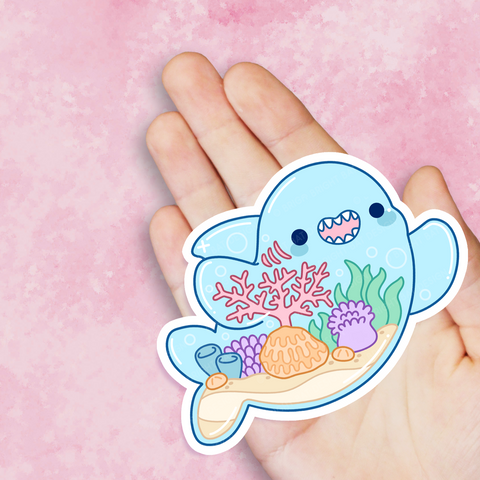 Aquarium Shark Vinyl Sticker