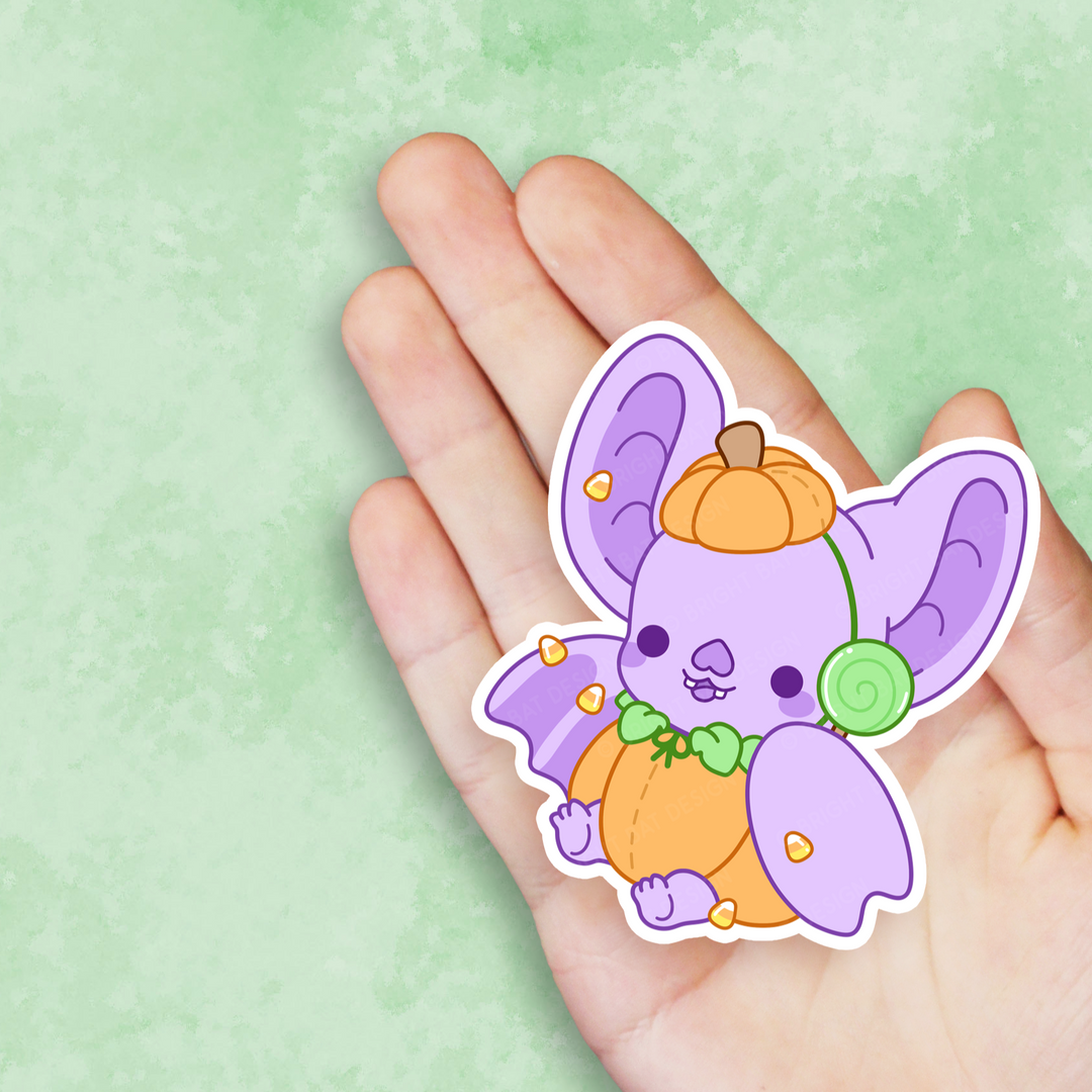 Trick or Treat Bright Bat Vinyl Sticker – Bright Bat Design