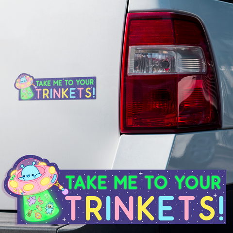 [PREORDER-AUG25] Trinket UFO Vinyl Bumper Sticker