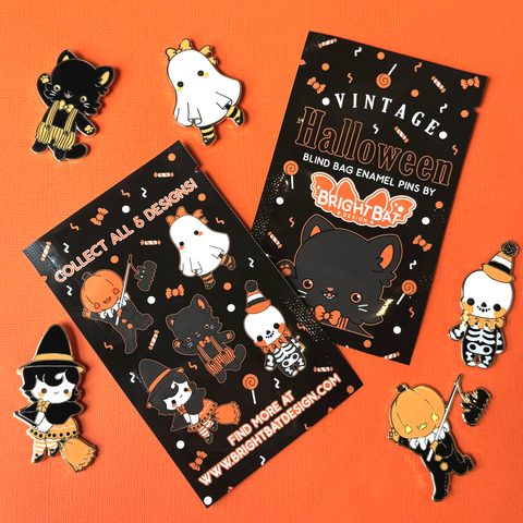 Vintage Halloween Blind Bag Enamel Pins