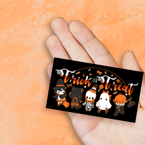 Vintage Halloween Trick or Treat Vinyl Sticker