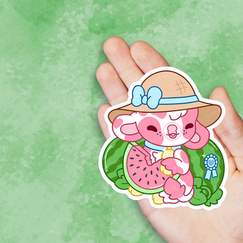 Sorbet the Watermelon Cow Vinyl Sticker