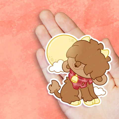 Fang the Werewolf Cow Vinyl Sticker