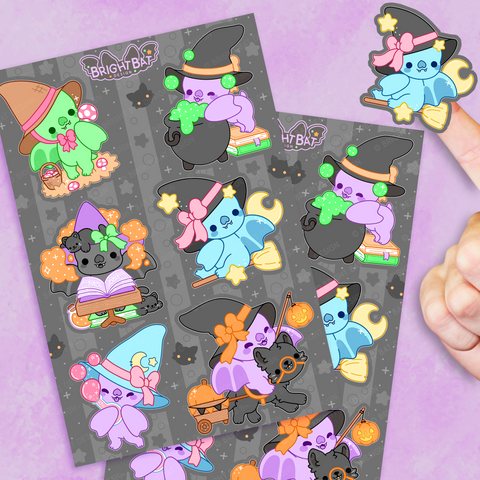 Witchy Bats Sticker Sheets (2 Pack)