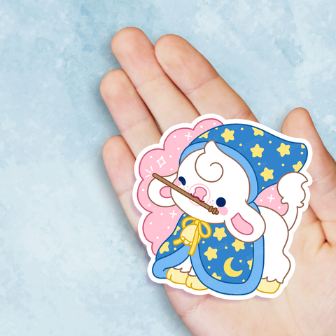 Newt the Wizard Cow Vinyl Sticker