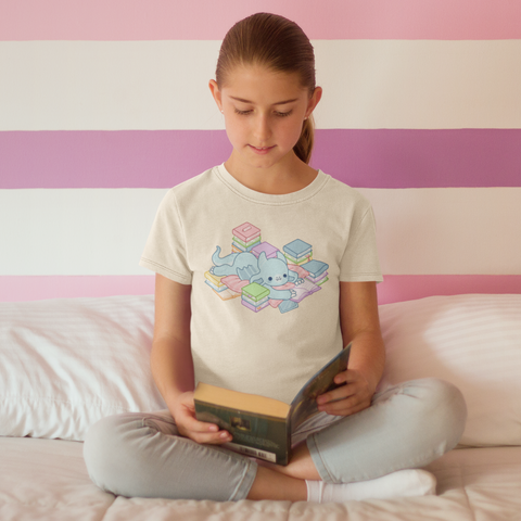 Book Hoarding Dragon Kids TShirt