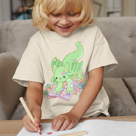 Sticker Hoarding Dragon Kids TShirt