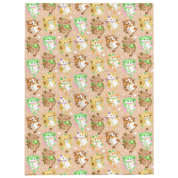 Harvest Cow Nuggets Throw Blanket