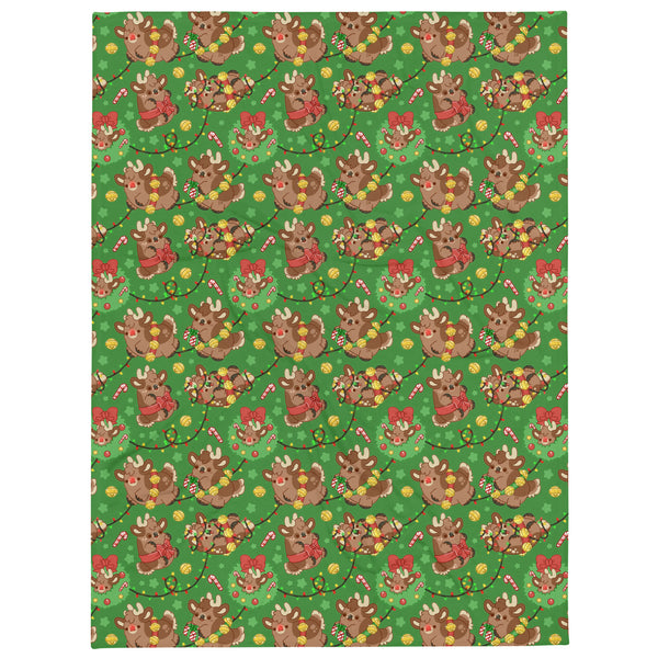 Reindeer Nuggets Throw Blanket