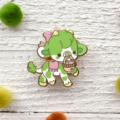 Cider the Apple Cow Enamel Pin