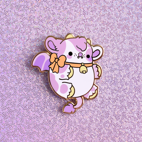 Boo the Bat Cow Nugget Enamel Pin