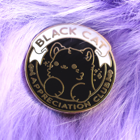 Black Cat Appreciation Club Enamel Pin