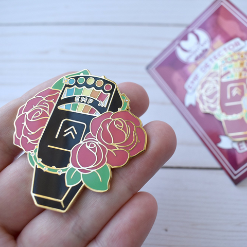 EMF Detector XL Enamel Pins