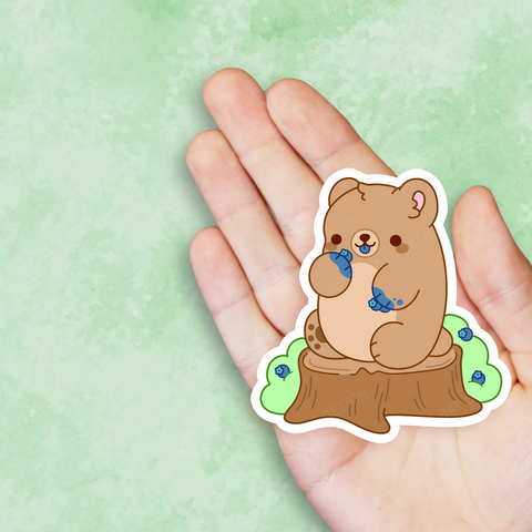 Blueberry Bear Nugget Vinyl Sticker