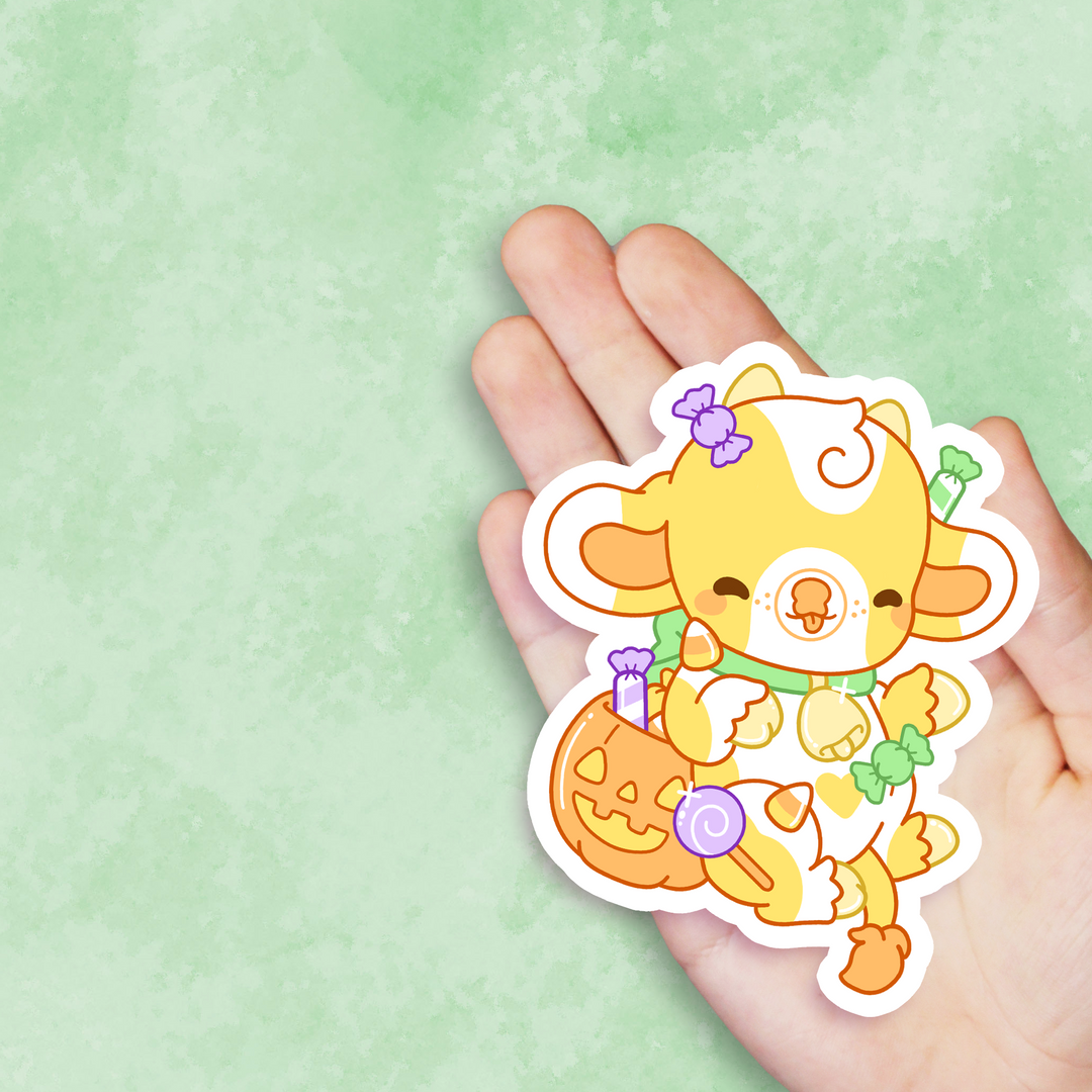 Sugar the Candy Cow Vinyl Sticker – Bright Bat Design