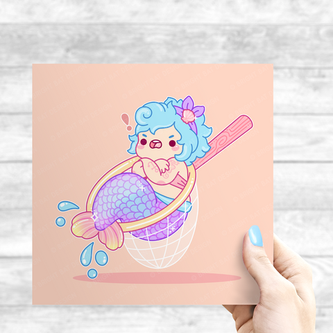 Caught Mermaid Print