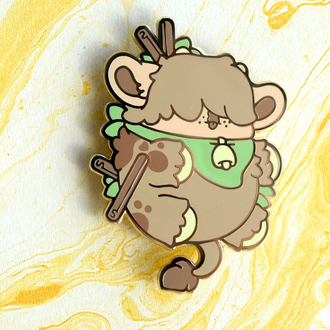 Churro the Cinnamon Cow Nugget Enamel Pin