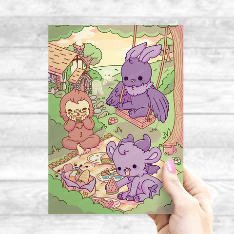 Cryptid Picnic Print