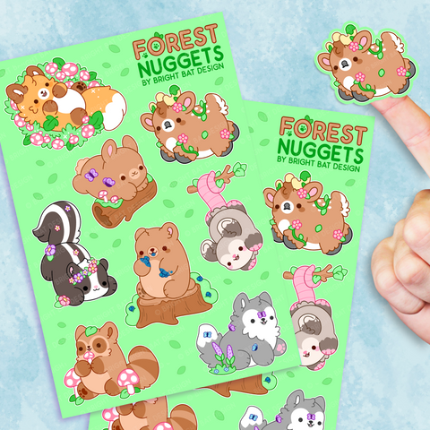 Forest Nuggets Sticker Sheets (2 Pack)