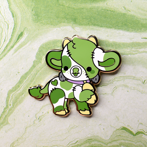 Frankie the Monster Cow Enamel Pin