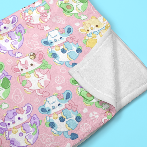 Garden Cow Nuggets Throw Blanket