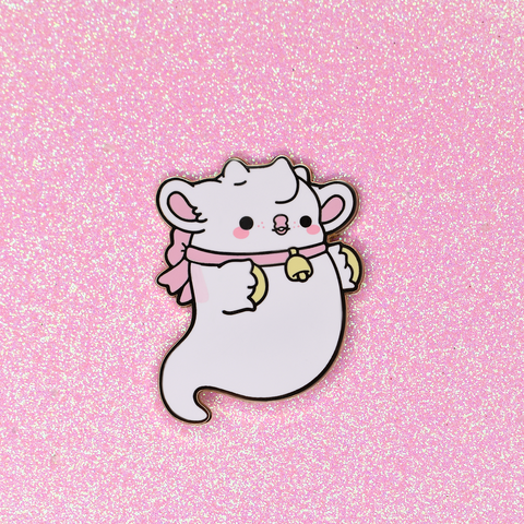 Chilly the Ghost Cow Nugget Enamel Pin